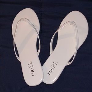 White sandals
